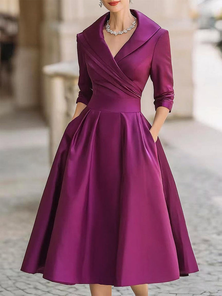 Karen | Elegant Satin Midi Dress