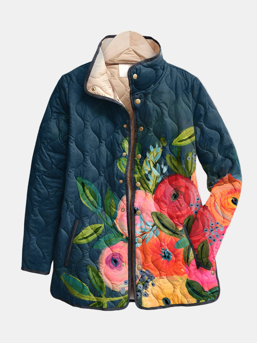 Marigold Vintage Floral Quilted Jacket - view 1