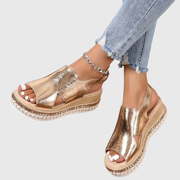 MARGARET | ORTHOPAEDIC GOLD SANDALS