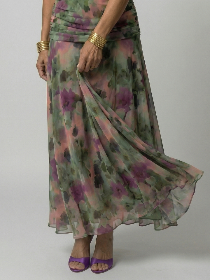 JANET | OFF-SHOULDER FLOW MIDI DRESS