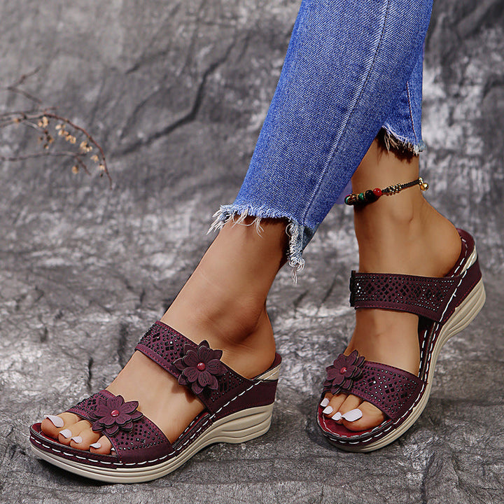 Rosalie Floral Wedge Sandals - view 4