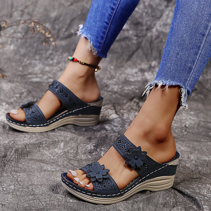 Rosalie Floral Wedge Sandals - view 5