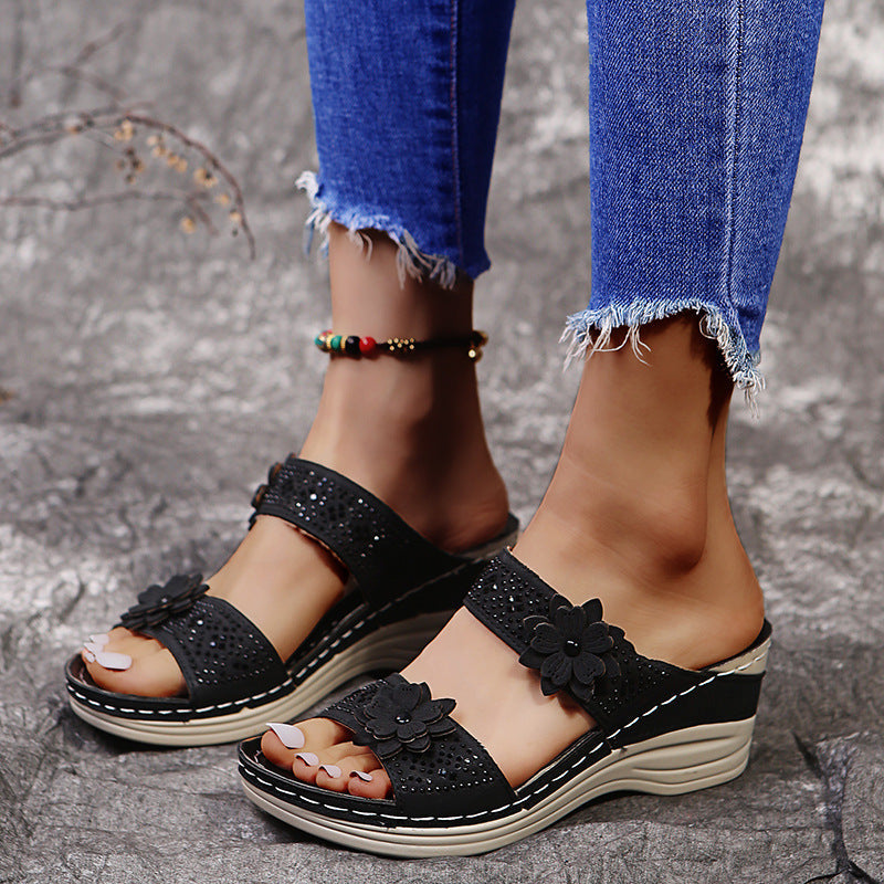 Rosalie Floral Wedge Sandals - view 1