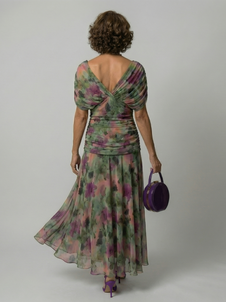 JANET | OFF-SHOULDER FLOW MIDI DRESS