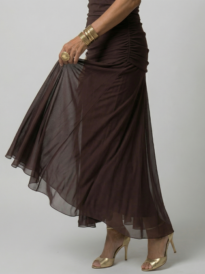JANET | OFF-SHOULDER FLOW MIDI DRESS