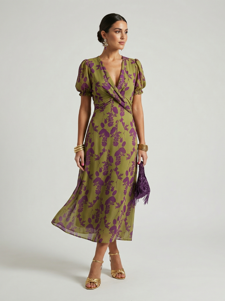 AUDREY | RELAXED FLORAL MIDI DRESS