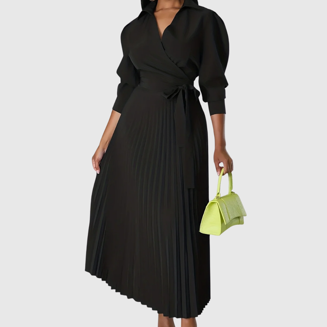 Evelina | Soft Pleated Midi Dress
