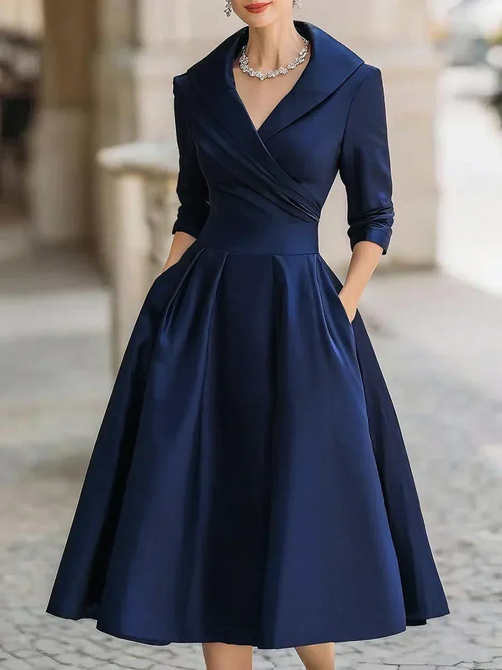 Karen | Elegant Satin Midi Dress