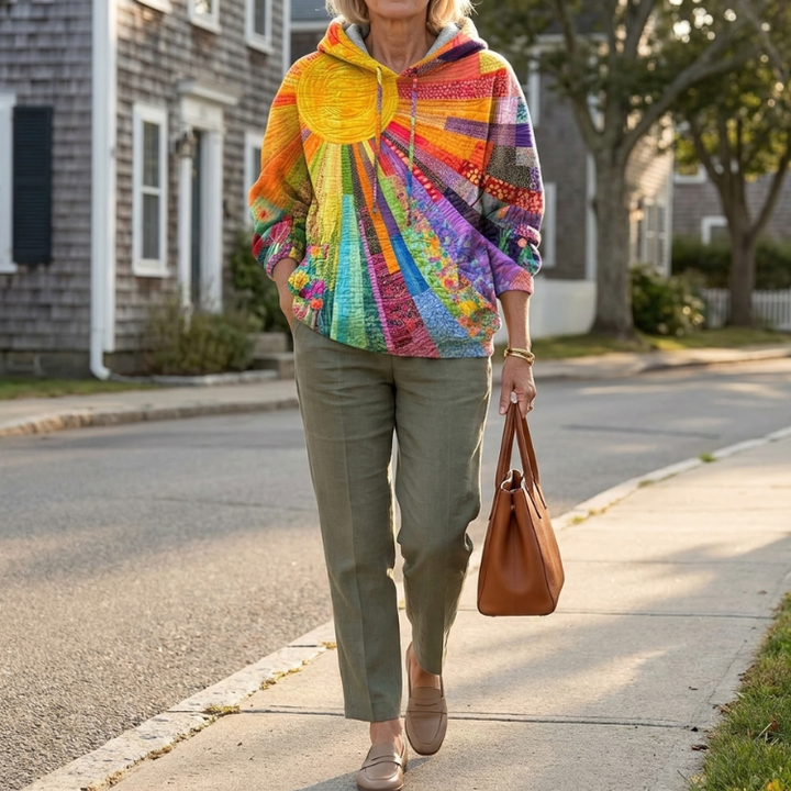 Amanda | Colourful Hooded Jumper