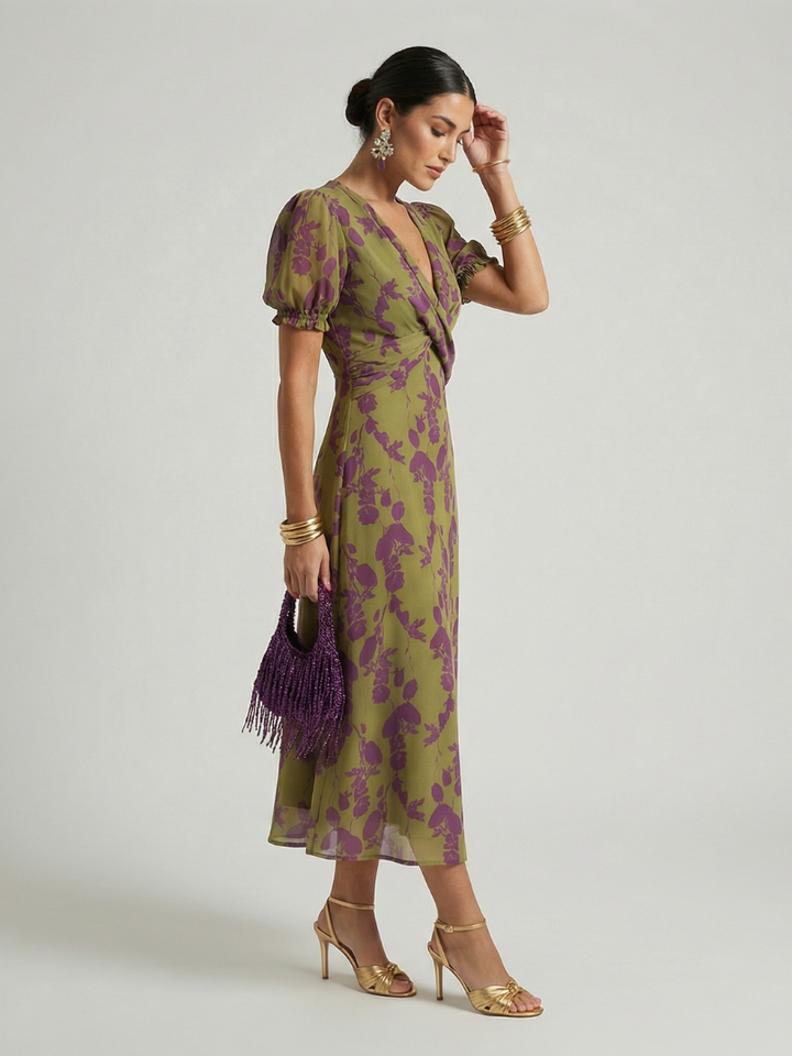 AUDREY | RELAXED FLORAL MIDI DRESS