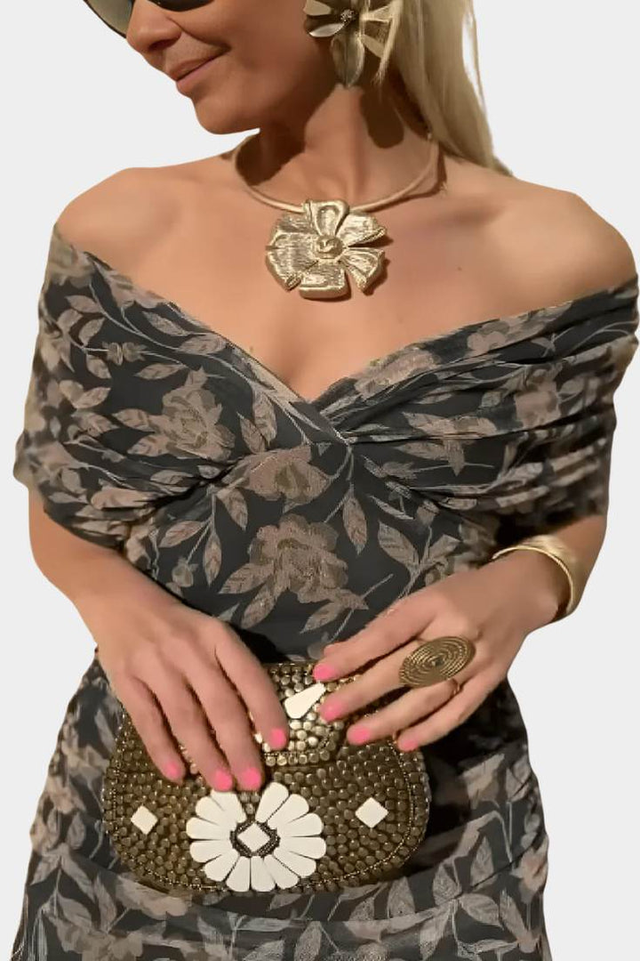Sophia | Elegant Floral Pleated Dress
