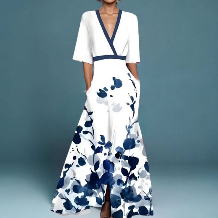 Fiona | Chic Floral Long-Sleeve Dress