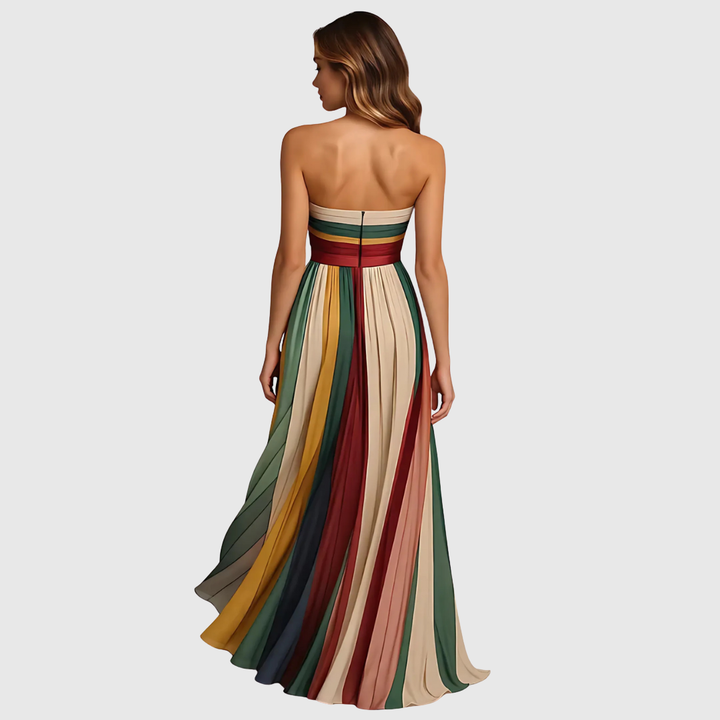 Isola | Elegant Pleated Evening Dress