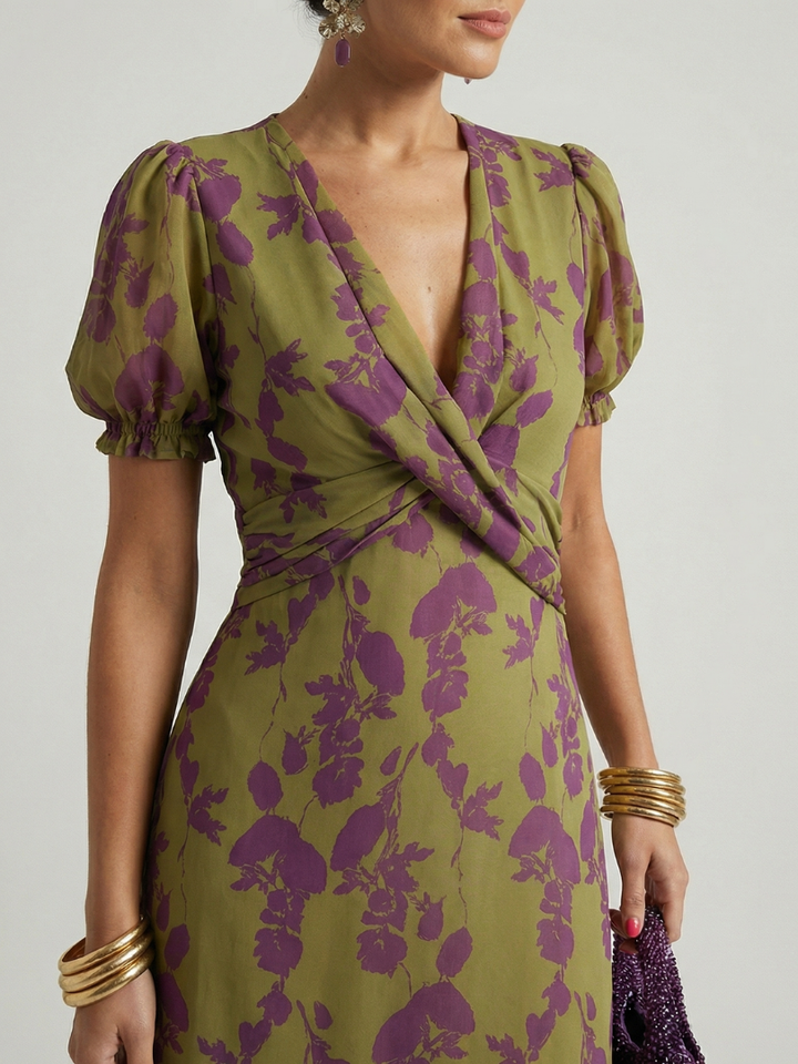 AUDREY | RELAXED FLORAL MIDI DRESS