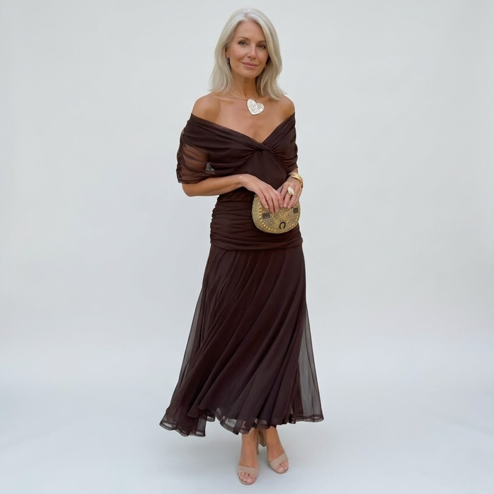 Freya | Flowing Floral V Neck Dress