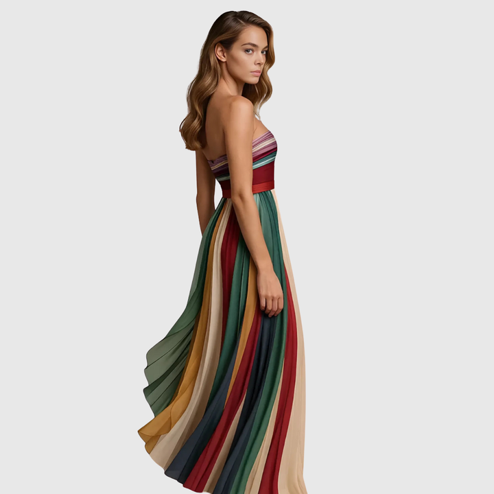 Isola | Elegant Pleated Evening Dress