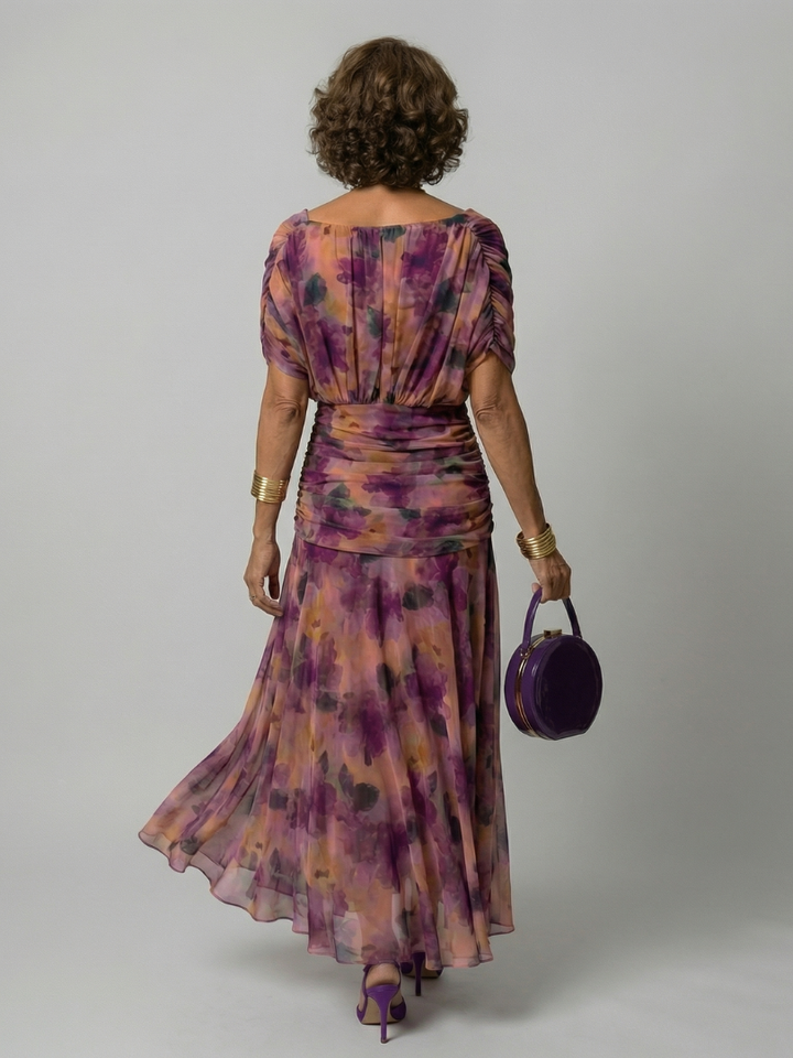 JANET | OFF-SHOULDER FLOW MIDI DRESS