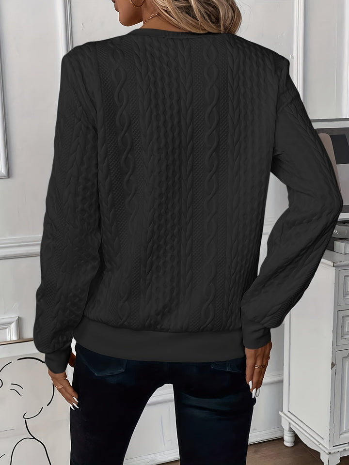 Genevieve Cable Knit Zip-Up Jumper - view 5
