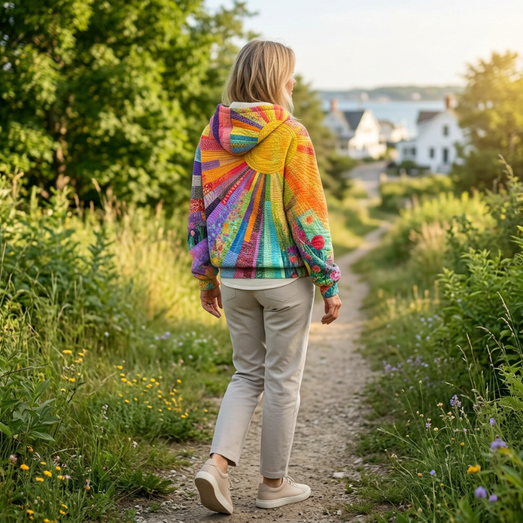 Amanda | Colourful Hooded Jumper