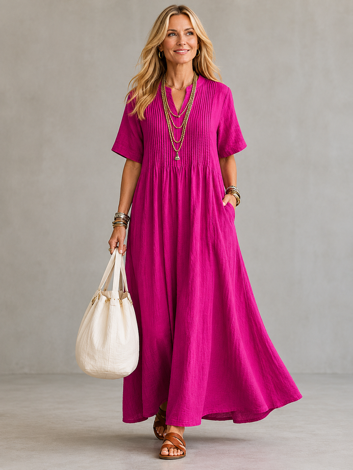 TERESA | PLEATED MIDI DRESS