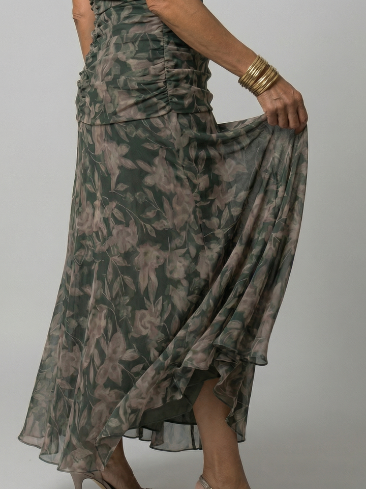 JANET | OFF-SHOULDER FLOW MIDI DRESS