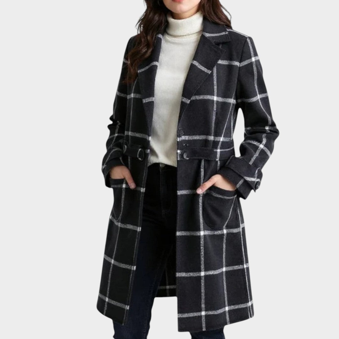 Adriana | Classic Check Autumn Coat