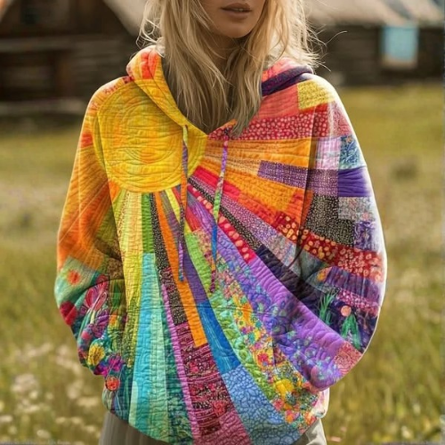 Amanda | Colourful Hooded Jumper