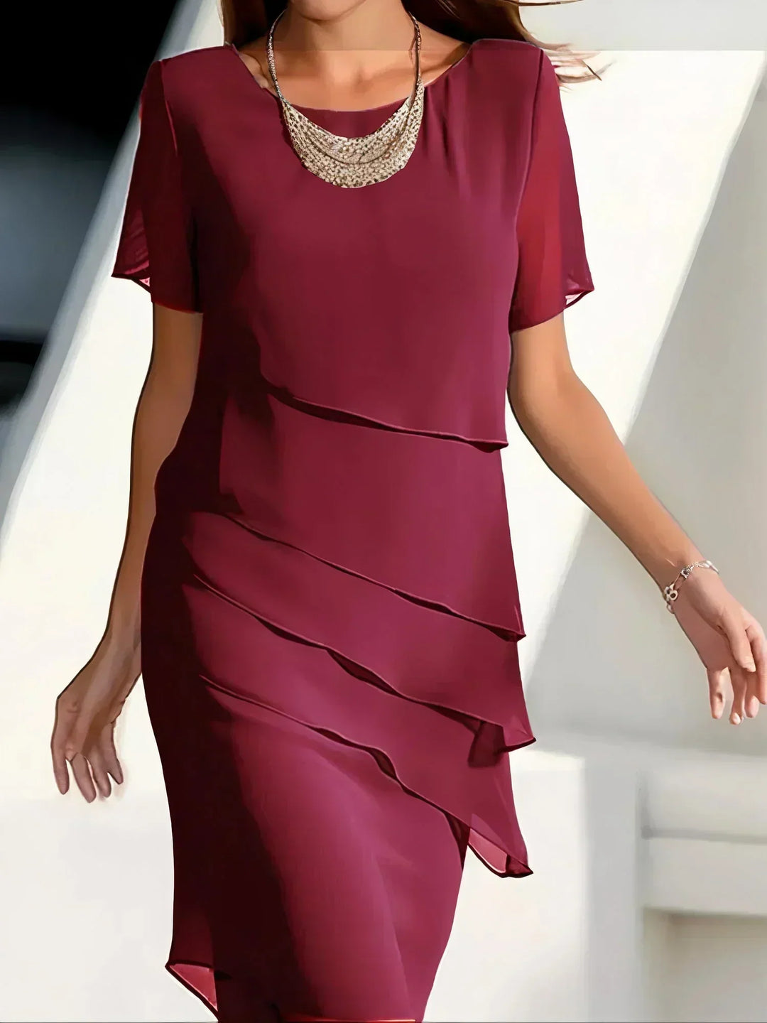 Aria | Timeless Chiffon Layered Dress