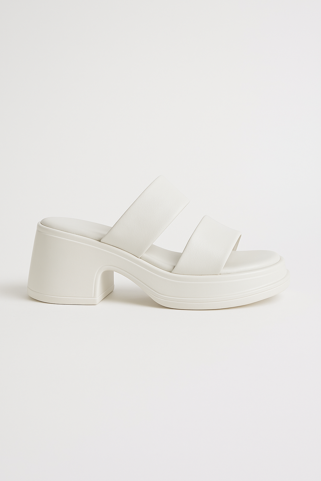 Calf Leather Sandals | Chunky High Heel