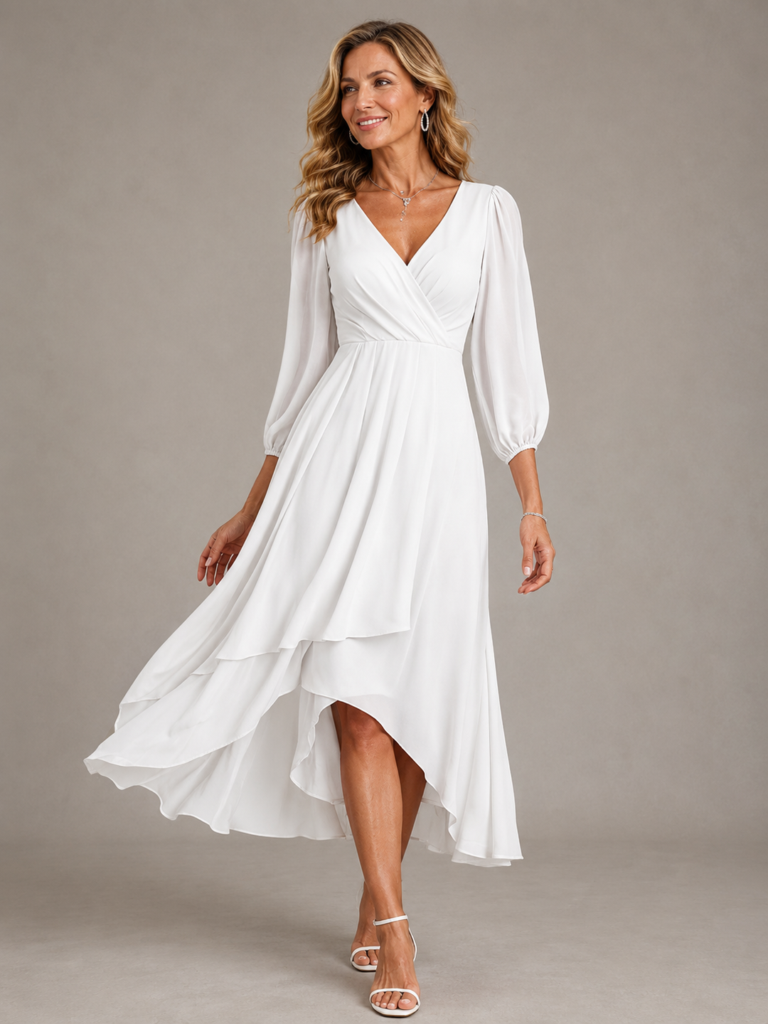 LORRAINE | ELEGANT V-NECK MAXI DRESS