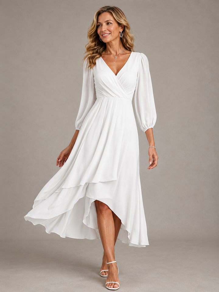 LORRAINE | ELEGANT V-NECK MAXI DRESS