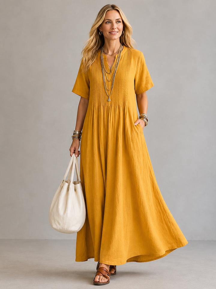 TERESA | PLEATED MIDI DRESS