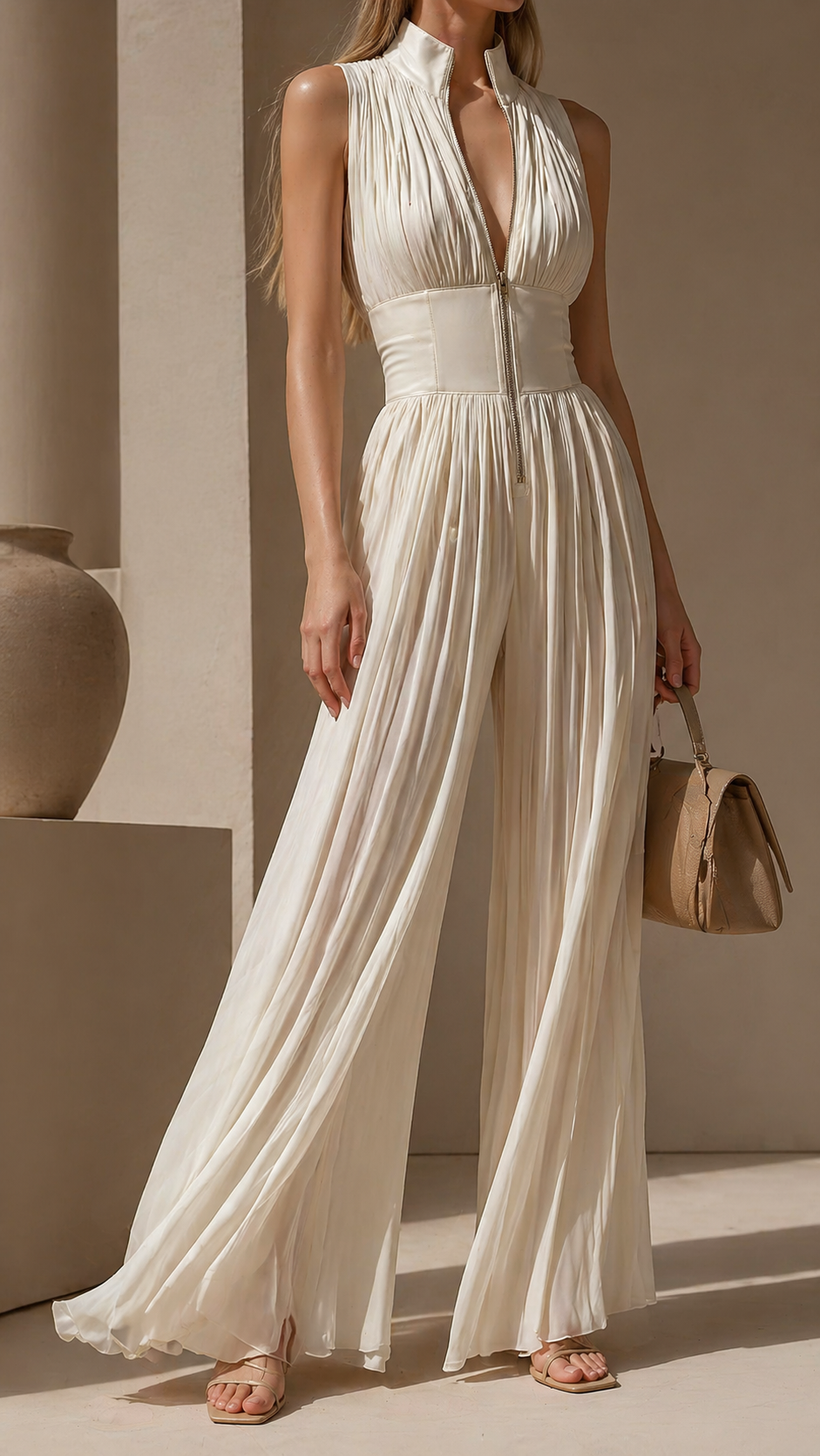 Caelia | Villa Pleated Jumpsuit