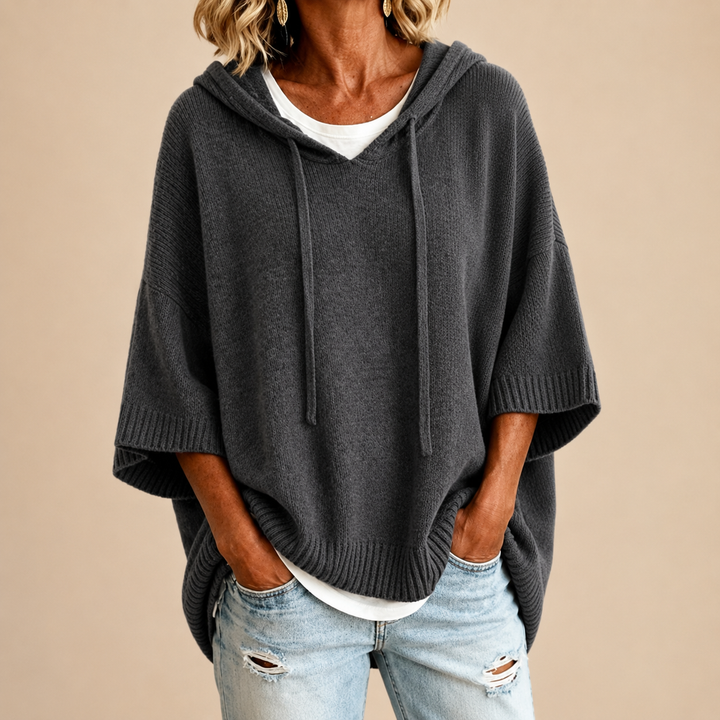 Margaux Cosy Hooded Sweater - Grey
