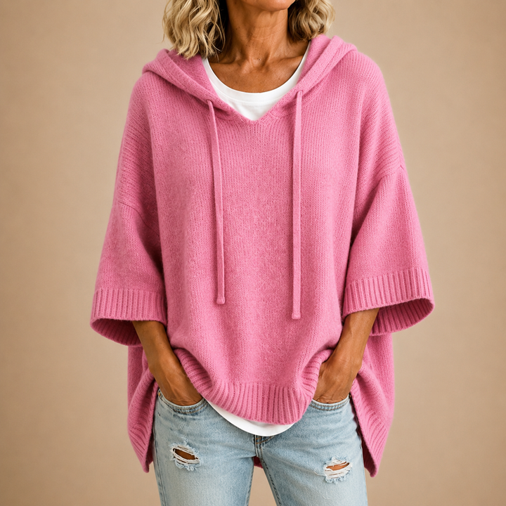 Margaux Cosy Hooded Sweater - Pink