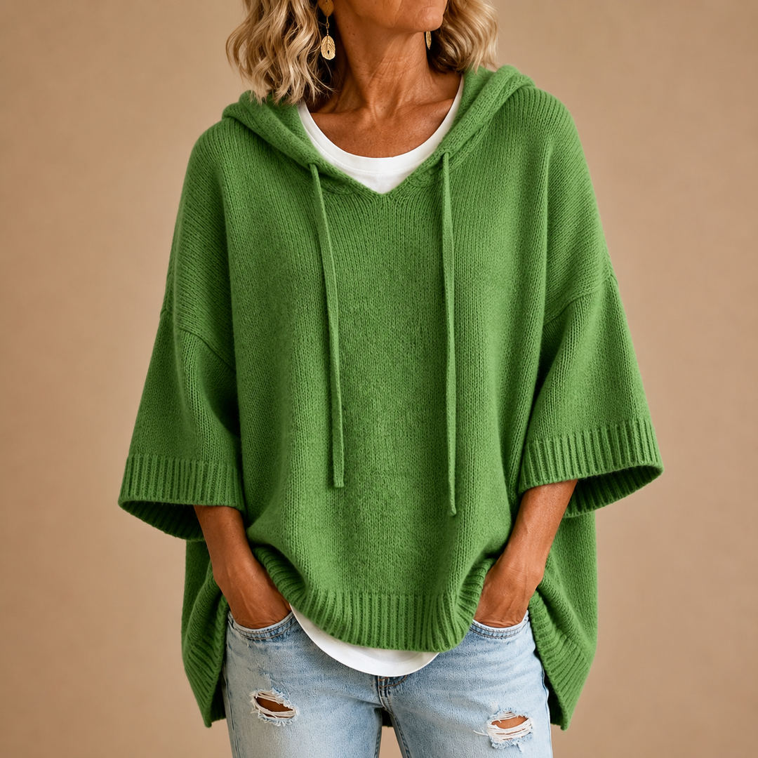 Margaux Cosy Hooded Sweater - Green