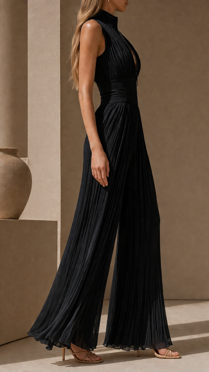 Caelia | Villa Pleated Jumpsuit