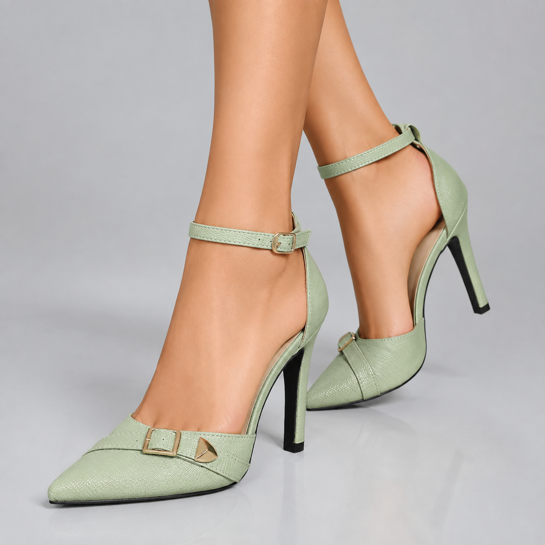 Celeste Pointed Ankle-Strap Stilettos - view 1