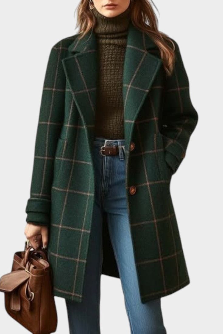 Adriana | Classic Check Autumn Coat