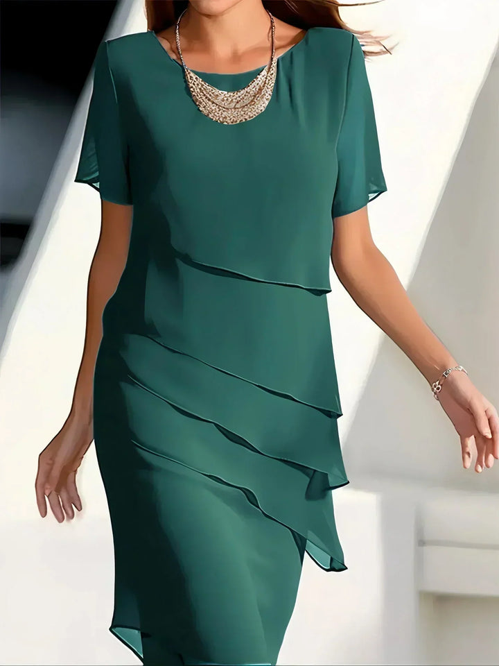 Aria | Timeless Chiffon Layered Dress