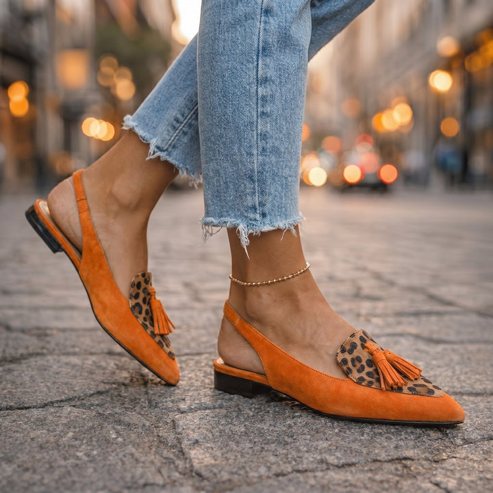 Eliza | Tassel Detail Flat Sandals