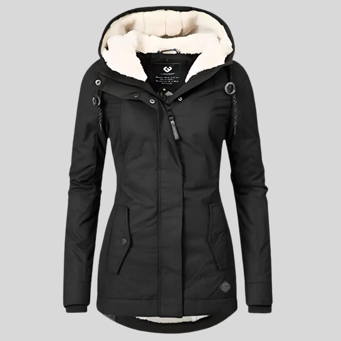 Beatrice Long Waterproof Winter Coat - Black