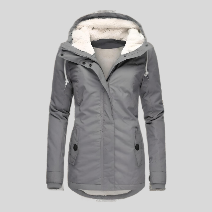 Beatrice Long Waterproof Winter Coat - Grey