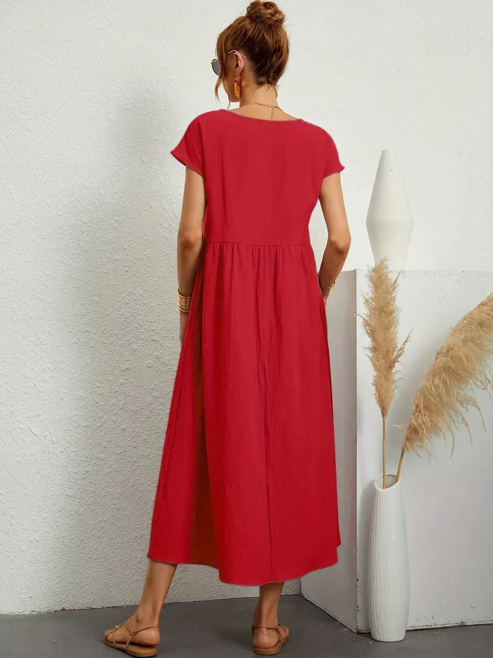 Gabrielle™ | Flowing Midi Dress with Timeless Elegance