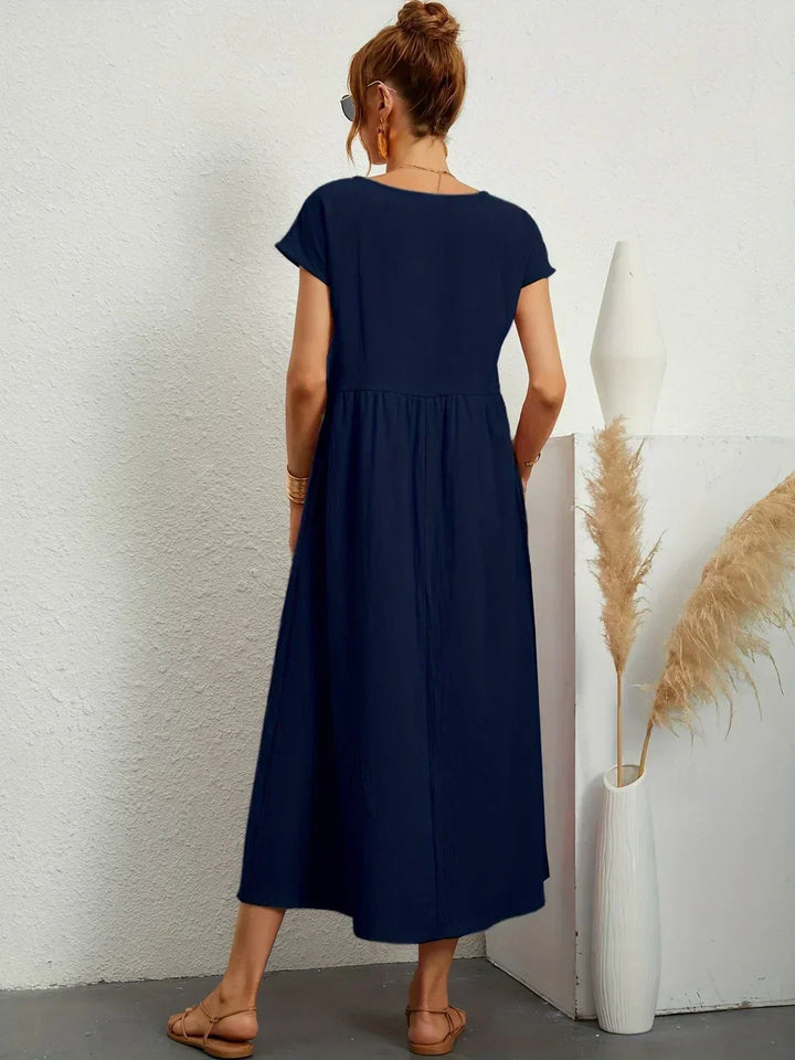 Gabrielle™ | Flowing Midi Dress with Timeless Elegance