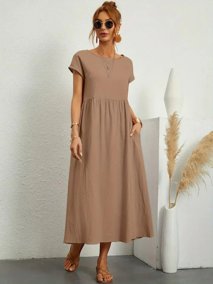 Gabrielle™ | Flowing Midi Dress with Timeless Elegance