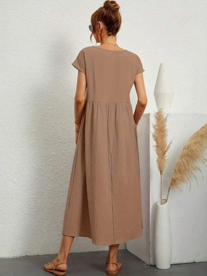 Gabrielle™ | Flowing Midi Dress with Timeless Elegance