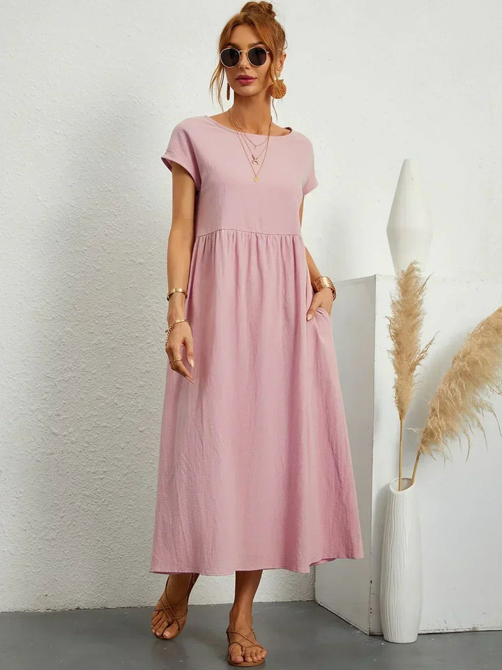Gabrielle™ | Flowing Midi Dress with Timeless Elegance