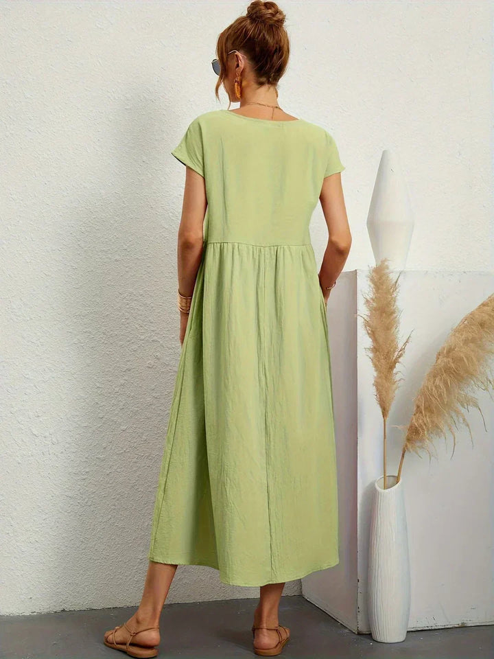 Gabrielle™ | Flowing Midi Dress with Timeless Elegance