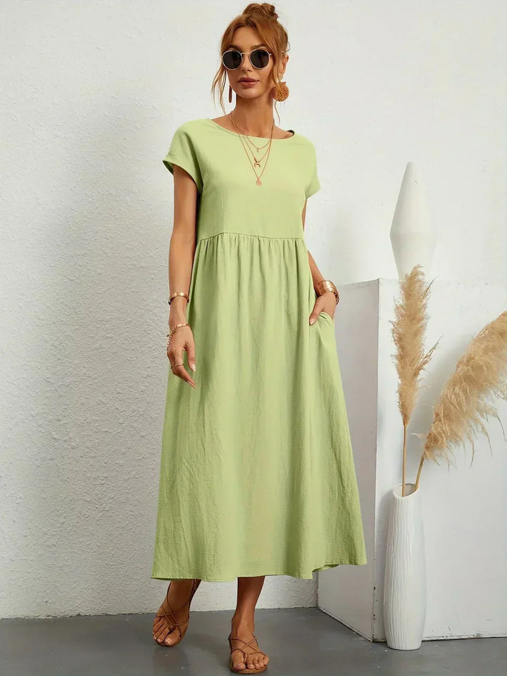 Gabrielle™ | Flowing Midi Dress with Timeless Elegance